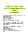 Sharp ESO 2024 {CEP Prep} Set Exam Questions And Correct  Answers Already Passed!!