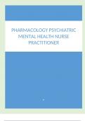 Pharmacology Psychiatric Mental Health Nurse Practitioner