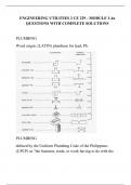 ENGINEERING UTILITIES 2 CE 229 - MODULE 1-4a QUESTIONS WITH COMPLETE SOLUTIONS