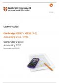 Cambridge IGCSE™ / IGCSE (9–1) Accounting 0452 / 0985 Cambridge O Level Accounting 7707 For examination from 2020–2022