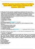 NCCPA Physician Assistant National Certifying Exam PANCE 2024 Practice Questions with Answers 100% Pass