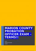 MARION COUNTY PROBATION OFFICER EXAM – TERMS!!