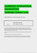 CAMBRIDGE INTERNATIONAL EXAMINATIONS  Cambridge Ordinary Level 