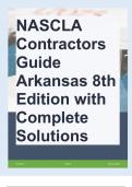 NASCLA Contractors Guide Arkansas 8th Edition with Complete Solutions