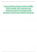 Survey Of Old and New Testament (BIBL  104) The Bible, Old Testament and  Pentateuch Quiz 8 for Chapter 8 (50  Questions and Answers) Liberty University