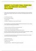 BARNEY FLETCHER FINAL EXAM 2024 WITH 100 PERCENT ACCURATE SOLUTIONS