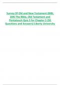 Survey Of Old and New Testament (BIBL  104) The Bible, Old Testament and  Pentateuch Quiz 5 for Chapter 5 (50  Questions and Answers) Liberty University