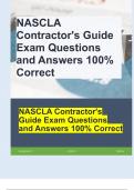 NASCLA Contractor's Guide Exam Questions and Answers 100% Correct