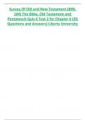 Survey Of Old and New Testament (BIBL  104) The Bible, Old Testament and  Pentateuch Quiz 6 Test 2 for Chapter 6 (50  Questions and Answers) Liberty University