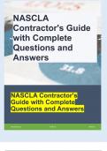 NASCLA Contractor's Guide with Complete Questions and Answers 