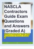 NASCLA Contractors Guide Exam Questions and Answers (Graded A)