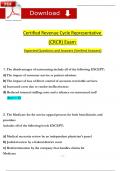 Certified Revenue Cycle Representative - CRCR Exam (2024 / 2025) Questions and Answers (Verified Revised Full Exam)