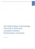 INT 6200 Module 5 Knowledge Check Quiz 2024 with complete solution; Northeastern University