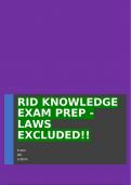 RID KNOWLEDGE EXAM PREP - LAWS EXCLUDED!!