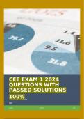 CEE EXAM 1 2024 QUESTIONS WITH PASSED SOLUTIONS 100%