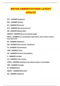 METAR ABBREVIATIONS LATEST UPDATE