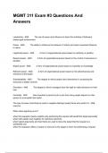 MGMT 311 Exam #3 Questions And Answers