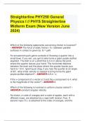 Straighterline PHY250 General  Physics I // PHYS Straighterline Midterm Exam (New Version June  2024)