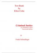 Test Bank for Criminal Justice, An Introduction 14th Edition By Frank Schmalleger (All Chapters, 100% Original Verified, A+ Grade)