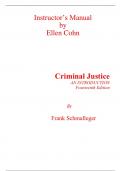 Instructor's Manual for Criminal Justice, An Introduction 14th Edition By Frank Schmalleger (All Chapters, 100% Original Verified, A+ Grade)