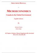 Solutions Manual for Microeconomics Canada in the Global Environment 8th Edition By Michael Parkin Robin Bade (All Chapters, 100% Original Verified, A+ Grade)