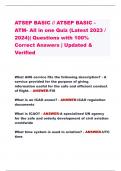 ATSEP BASIC // ATSEP BASIC - ATM- All in one Quiz (Latest 2023 /  2024)| Questions with 100%  Correct Answers | Updated &  Verified