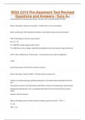 WGU C214 Pre-Assement Test Revised Questions and Answers / Sure A+