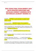 RAD TCDHA FINAL EXAM NEWEST 2024  WITH UPDATED QUESTIONS AND  DETAILED CORRECT ANSWERS WITH  RATIONALES (ALREADY GRADED A+)