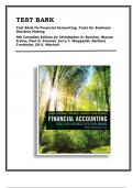 TEST BANK Financial Accounting, Tools for Business Decision Making 9th Edition (Canadian Edition) Christopher Burnley, Wayne Irvine, Paul Kimmel, Jerry Weygandt, Barbara Trenholm, Jill Mitchell (CHAPTERS 1-14)