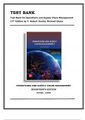 TEST BANK Operations and Supply Chain Management 17th Edition F. Robert Jacobs, Richard Chase (CHAPTERS 1-22)