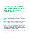 BIOL 235// BIOL 235 Chapter 6 FINAL EXAM QUESTIONS WITH  100% VERIFIED ANSWERS  LATEST UPDATE