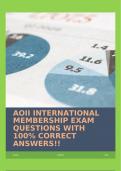 AOII INTERNATIONAL MEMBERSHIP EXAM QUESTIONS WITH 100% CORRECT ANSWERS!!