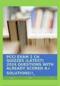 PCCI EXAM 2 CH QUIZZES LESSONS 6-9 (LATEST) 2024 QUESTIONS WITH ALREADY SCORED A+ SOLUTIONS!!