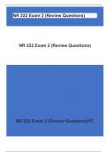 NR 222 Exam 2 (Review Questions) well answered/passed