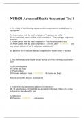 NUR631-Advanced Health Assessment Test 1