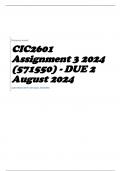 CIC2601 Assignment 3 2024 (571550) - DUE 2 August 2024