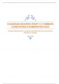 CANADIAN BOARDS (PART C) COMMON CONDITIONS EXAM 2024 QUESTIONS & ANSWERS {A+ GRADED}