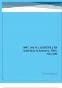 WPC 300 Comprehensive Exam BUNDLE (Package Deal) || With Complete Questions & Solutions (Graded A+)