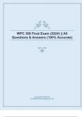 WPC 300 Final Exam (2024) || All Questions & Answers (100% Accurate)