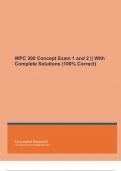 WPC 300 Concept Exam 1 and 2 || With Complete Solutions (100% Correct)