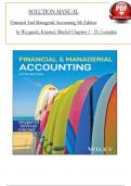 Solution Manual for Financial And Managerial Accounting 5th Edition by Weygandt, Kimmel, Mitchel, Verified Chapters 1 - 25, Complete Newest Version