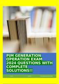 PJM GENERATION OPERATION EXAM 2024 QUESTIONS WITH COMPLETE SOLUTIONS!!