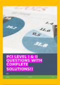 PCI LEVEL I & II FLASH CARDS QUESTIONS WITH COMPLETE SOLUTIONS!!