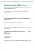 Microbiology 2215 CSCC- Exam 1 Questions And Answers Rated A+