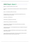 CSCC Psych - Exam 3 Questions And Answers Rated A+