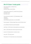 Bio 211 Exam 1 study guide Questions And Answers Rated A+