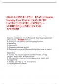 2024 ULTIMATE TNCC EXAM :Trauma  Nursing Core Course EXAM WITH  LATEST UPDATES ,EXPERTS – VERIFIED QUESTIONS AND  ANSWERS