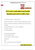 OCS Army Leadership Exam Practice Questions and Answers (100% Pass)