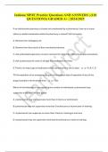 Indiana MPJE Practice Questions AND ANSWERS | (110 QUESTIONS) GRADED A+ | 2024/2025