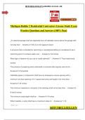 Michigan Builder 2 Residential Contractors License Study Exam Practice Questions and Answers (100% Pass)